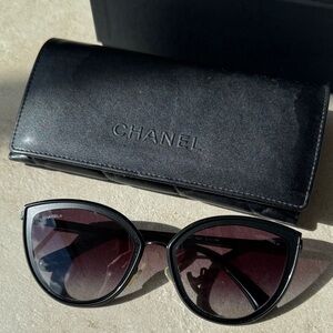 Chanel Black Cat Eye Sunglasses 4222